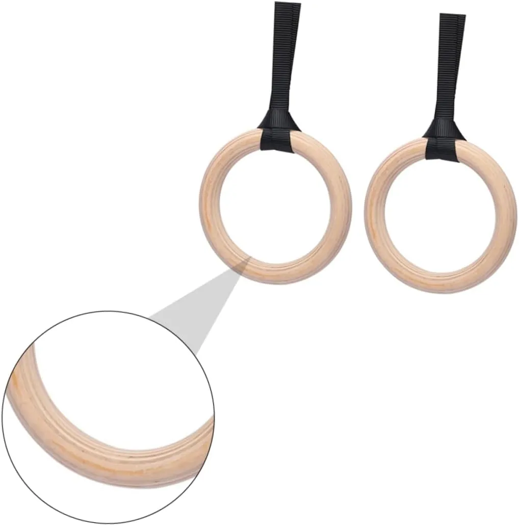 GALPADA Gymnastic Rings for Fitness Training Adjustable Straps Durable Versatile Exercise Equipment for Pushups Dips and Strength Workouts Outdoors