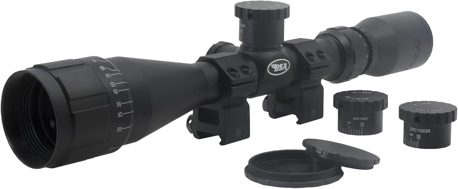 Gamo BSA Guns 270-412X40AOWRTB Sweet 270 AO 4X-12X 40mm Rifle Scope, Black
