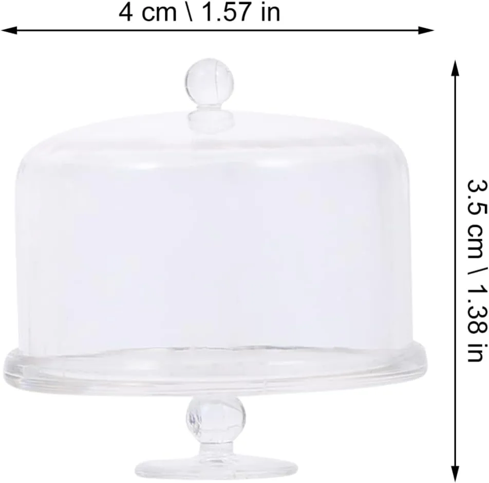 Garneck 4sets Dollhouse Accessories Miniature Kitchen Accessories Mini Cake Stand Dollhouse Miniature Furniture Dollhouse Decor Decorative Mini Dollhouse Display Stand Plastic 2pcs*4