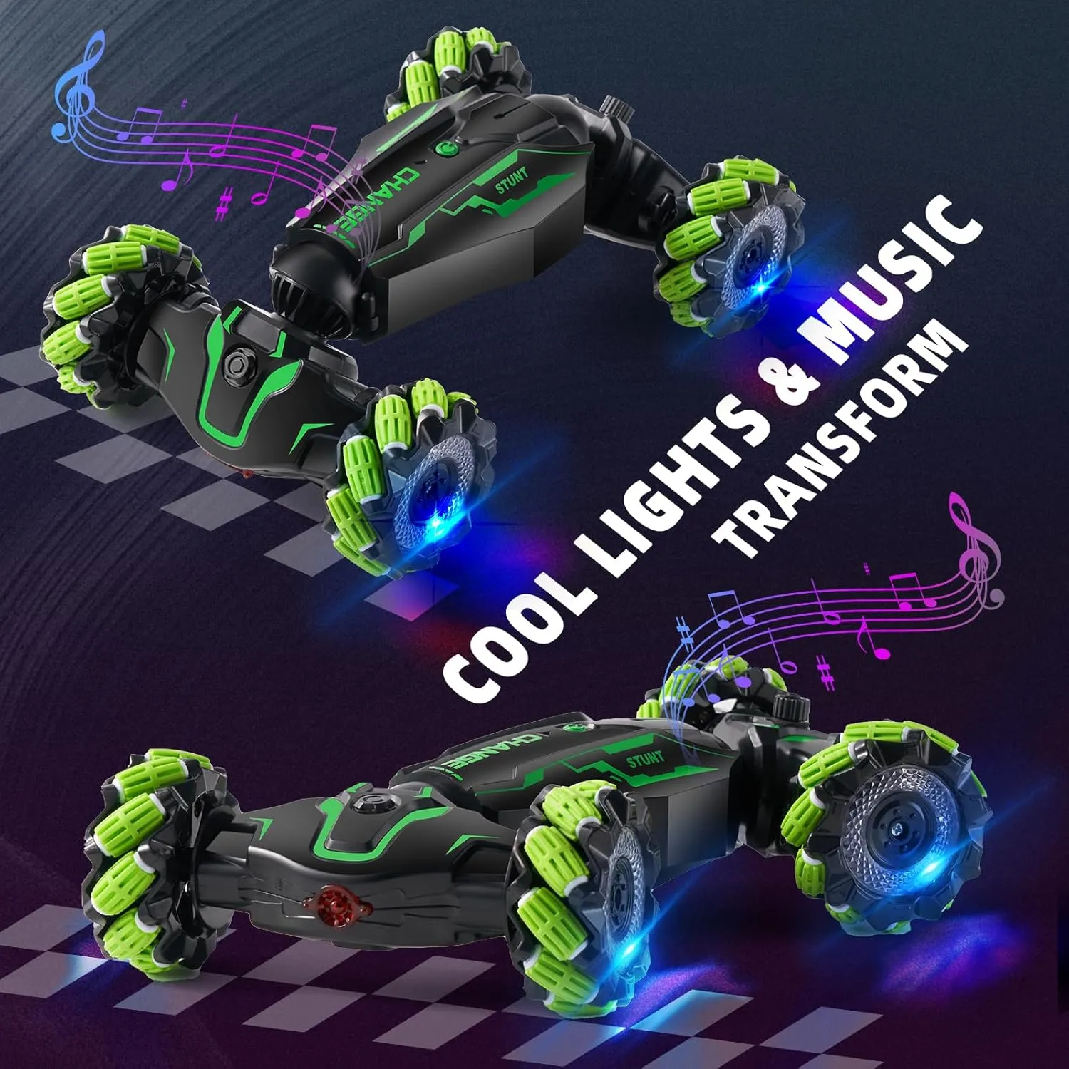 Gesture Sensing RC Stunt Car with Light & Music & Spray - Remote Control Cars for Boys 8-12 Toys, Best Birthday Gift for Kids 6 7 8 9 10 11 12  Years Old, Cool Hand Controlled Drift Fast RC Car
