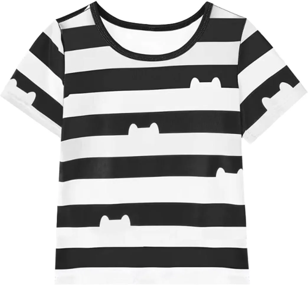 Girls Cat Dollhouse Cosplay Costume Short Sleeve Tee for Birthday Christmas