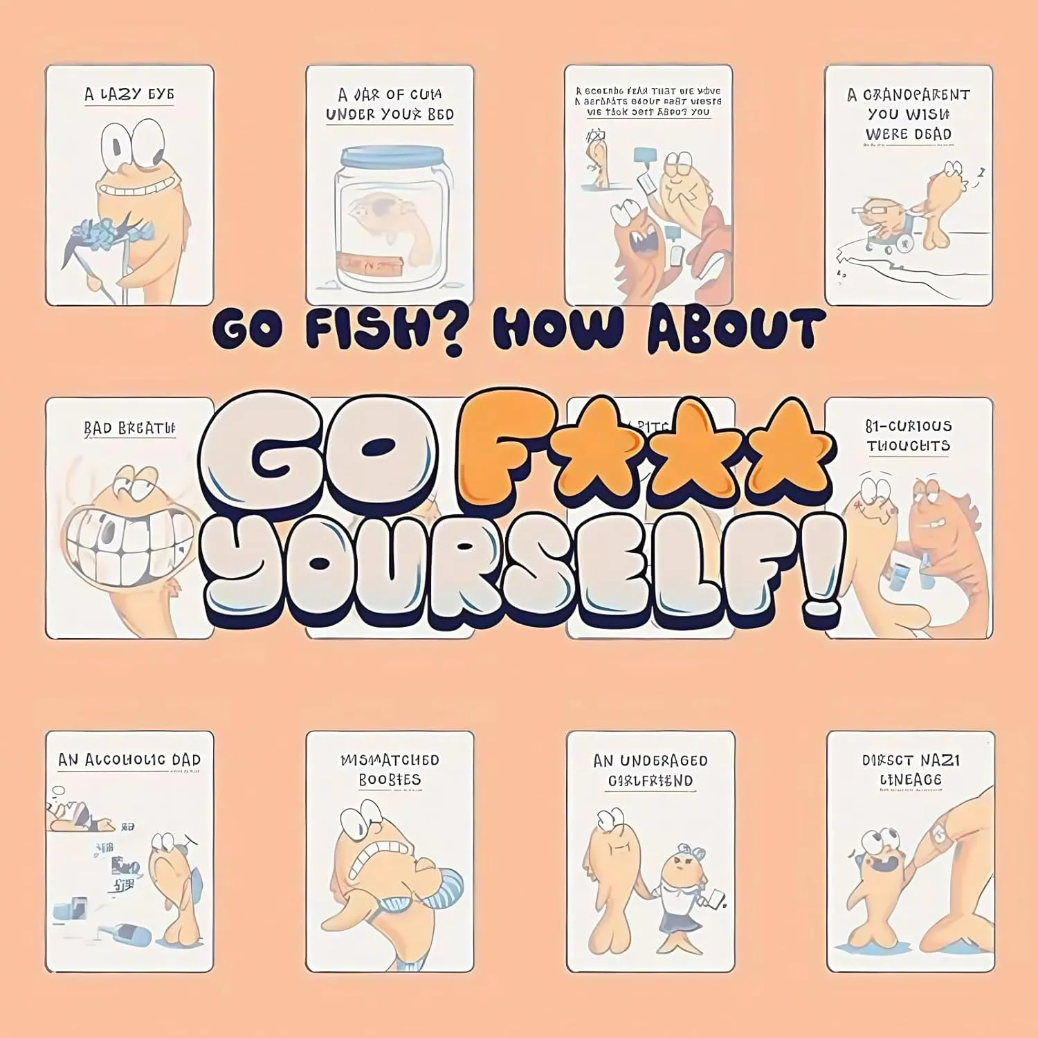 Go F K You Yourself Game for Adults - Hilarious F*ckin' Party Night Game for 2  Players, Friends & Coworkers - Gag Gift & Interactive Fun (3)