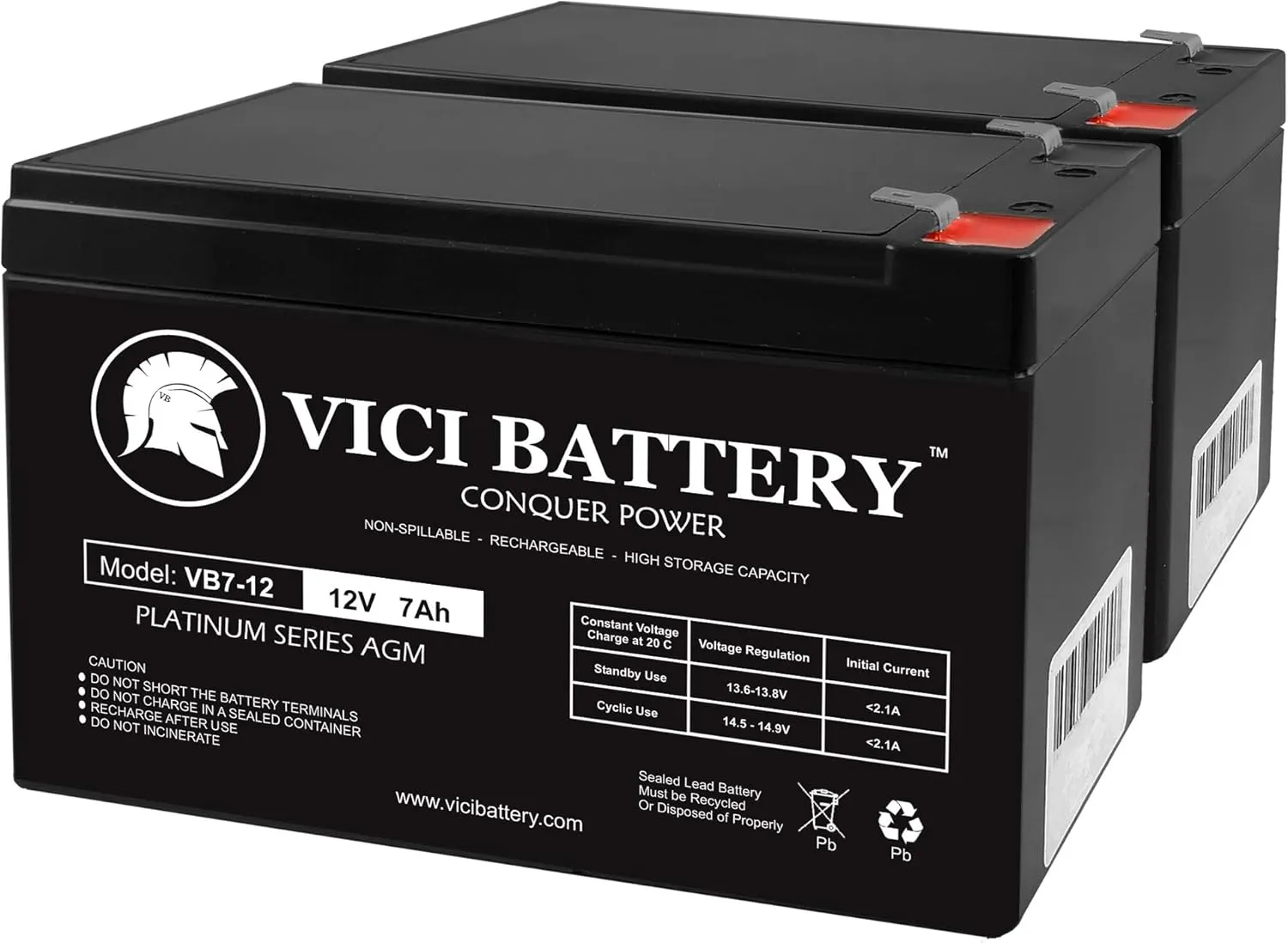 Go-Ped ESR 750H compatible replacement scooter battery by VICI Battery Brand - 2 Pack