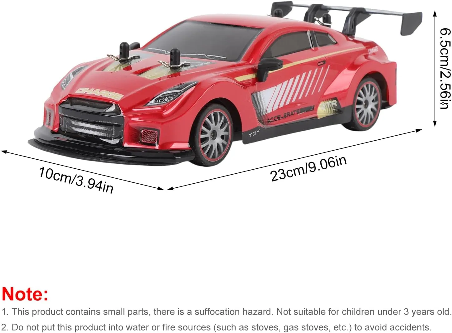 GoolRC Remote Control Drift Car, Spray RC Car, Rechargeable Drifting Vehicle with Spray and Lights, 2.4GHz RC Toy for Kids Boys Girls (2 Battery)