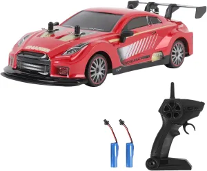 GoolRC Remote Control Drift Car, Spray RC Car, Rechargeable Drifting Vehicle with Spray and Lights, 2.4GHz RC Toy for Kids Boys Girls (2 Battery)