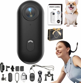 Gosnap - Go Snap Camera, Pnarma Gosnap Camera-4k Thumb Action Camera, Mini Wearable Gosnap Body Cameras with 360° Rotation Spring Clip, Mount Anywhere, Hands-Free POV Recording (Black-4K)