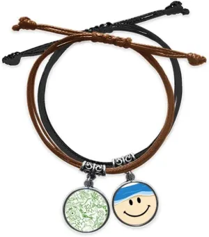 green microscope cells structure biological bracelet hand chain leather sling fwristband