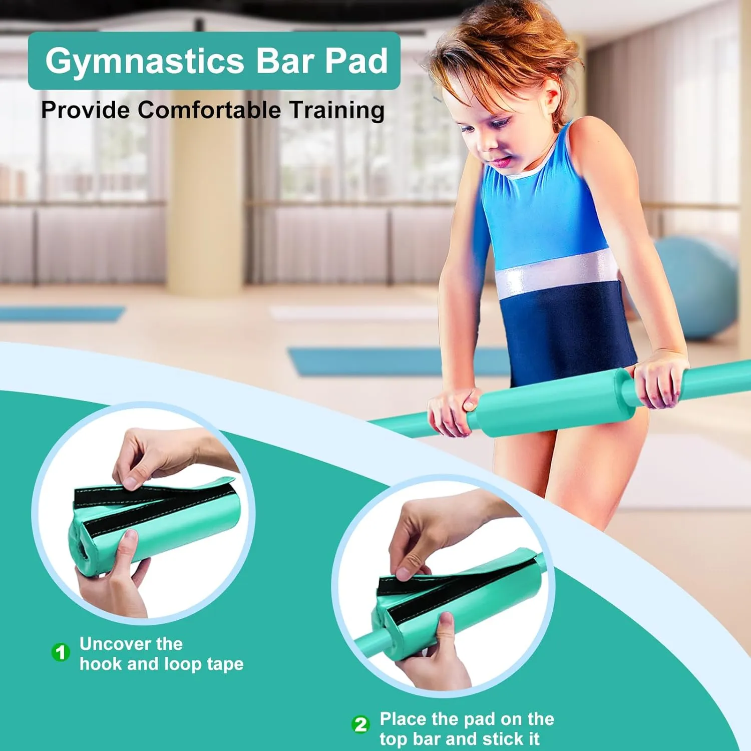 Gymnastic Bars for Kids with Adjustable Height, Folding Gymnastic Training Kip Bar, Junior Expandable Horizontal Monkey Bar for Home
