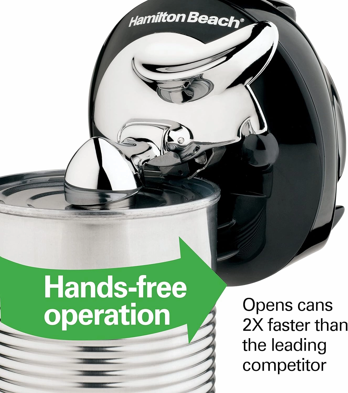 Hamilton Beach Walk 'n Cut Electric Can Opener for Kitchen, Use On Any Size, Automatic and Hand-Free, Cordless & Rechargeable, Easy Clean Removable Blade, Black (76501G)