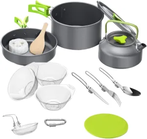 HANABASS Cookware for Camping Portable Camping Stove Cooking Accessories Set Hiking