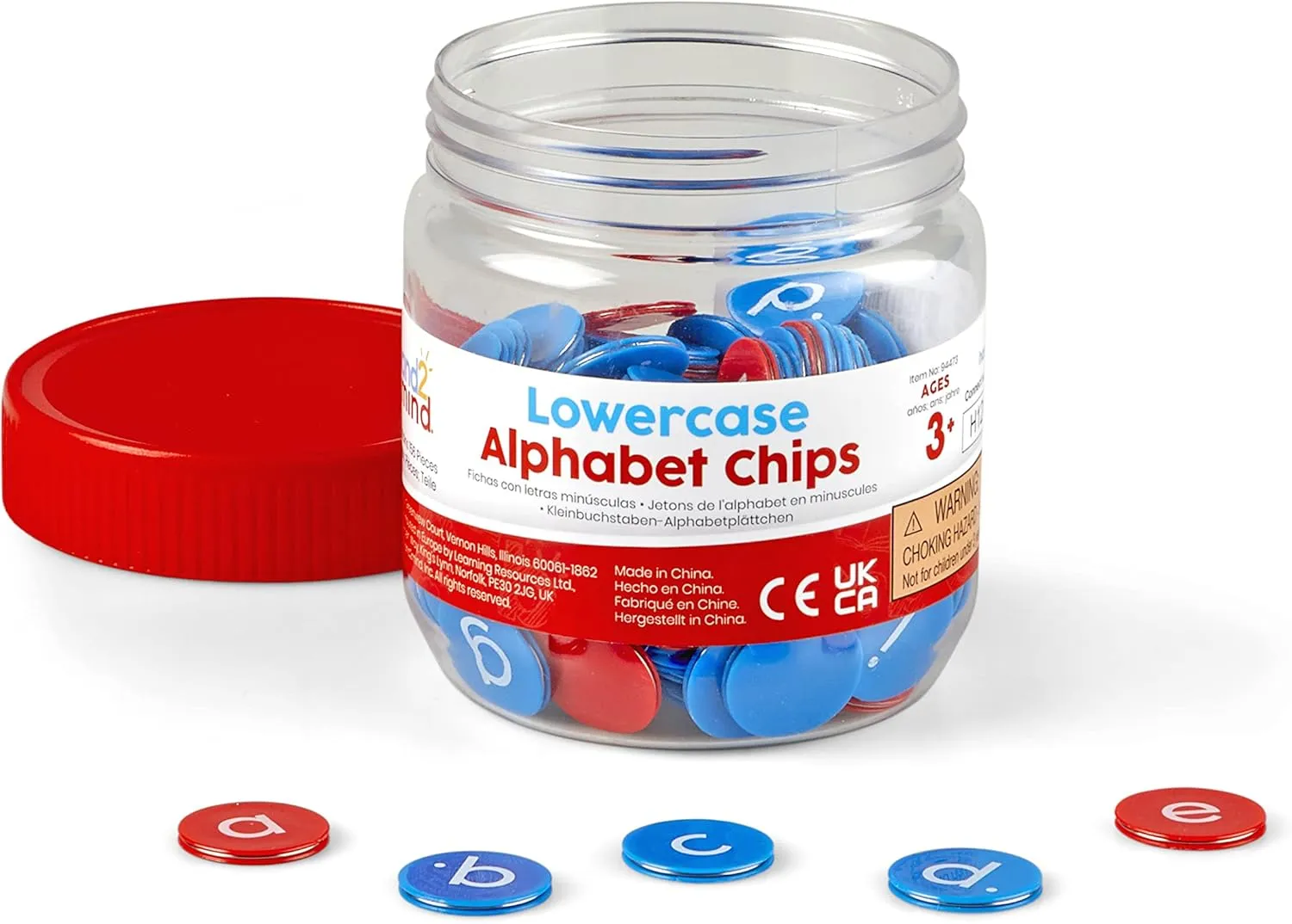 hand2mind Lowercase Alphabet Chips, Toddler Learning Letters for Spelling, Learn to Spell for Kids, Reading Tools for Kids, Science of Reading Manipulatives, Teaching Supplies Kindergarten