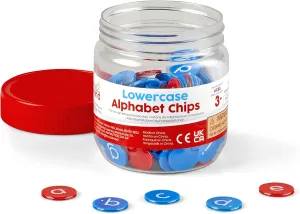 hand2mind Lowercase Alphabet Chips, Toddler Learning Letters for Spelling, Learn to Spell for Kids, Reading Tools for Kids, Science of Reading Manipulatives, Teaching Supplies Kindergarten