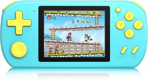Handheld Games for Kids Adults with Built in 268 Classic Retro Video Games,3.0'' Color Screen Rechargeable Portable Arcade Gaming Player,Boys Girls Travel Electronics Toys Birthday Gift (A-Blue)
