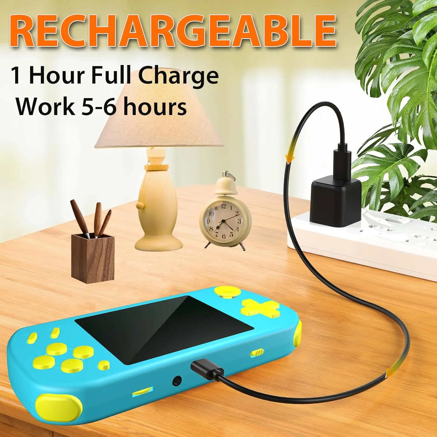 Handheld Games for Kids Adults with Built in 268 Classic Retro Video Games,3.0'' Color Screen Rechargeable Portable Arcade Gaming Player,Boys Girls Travel Electronics Toys Birthday Gift (A-Blue)