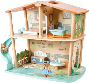 Hape Tigers Jungle House,Green Planet Explorers | Educational Toy Doll House with Furniture, for Children Ages 3  Years