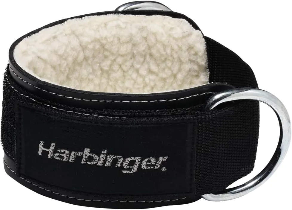 Harbinger Ankle Cuff: Premium Adjustable Support for Strength Training, Cable Machines, and Resistance Workouts – Enhance Comfort and Performance