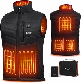 Heated Vest for Men with Battery Pack Included, 7.4V Smart Lightweight Mens Heated Vest Electric Heated Huning Vest