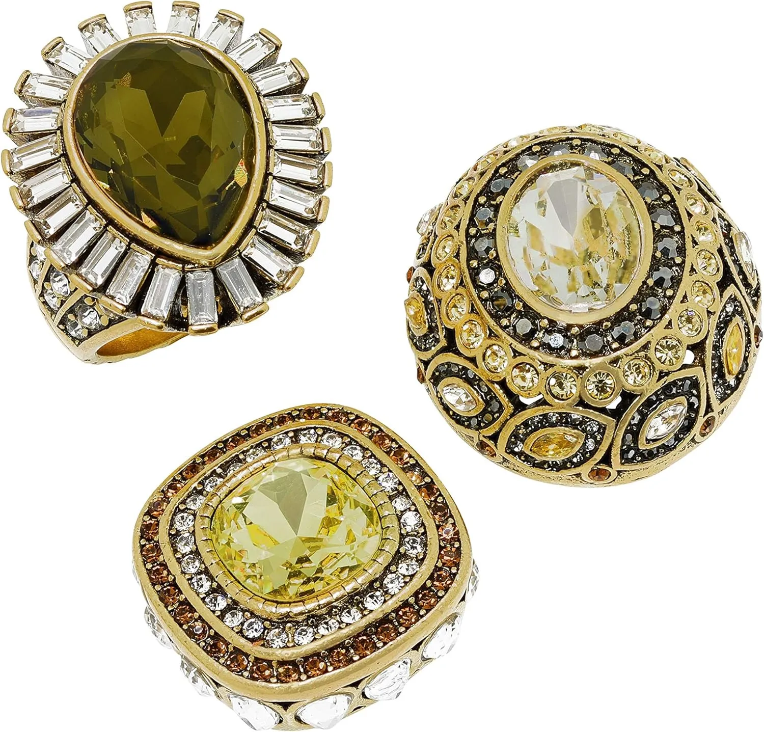 Heidi Daus "Enchante Magnetic Pendant Ring Set… (GOLD, 5)