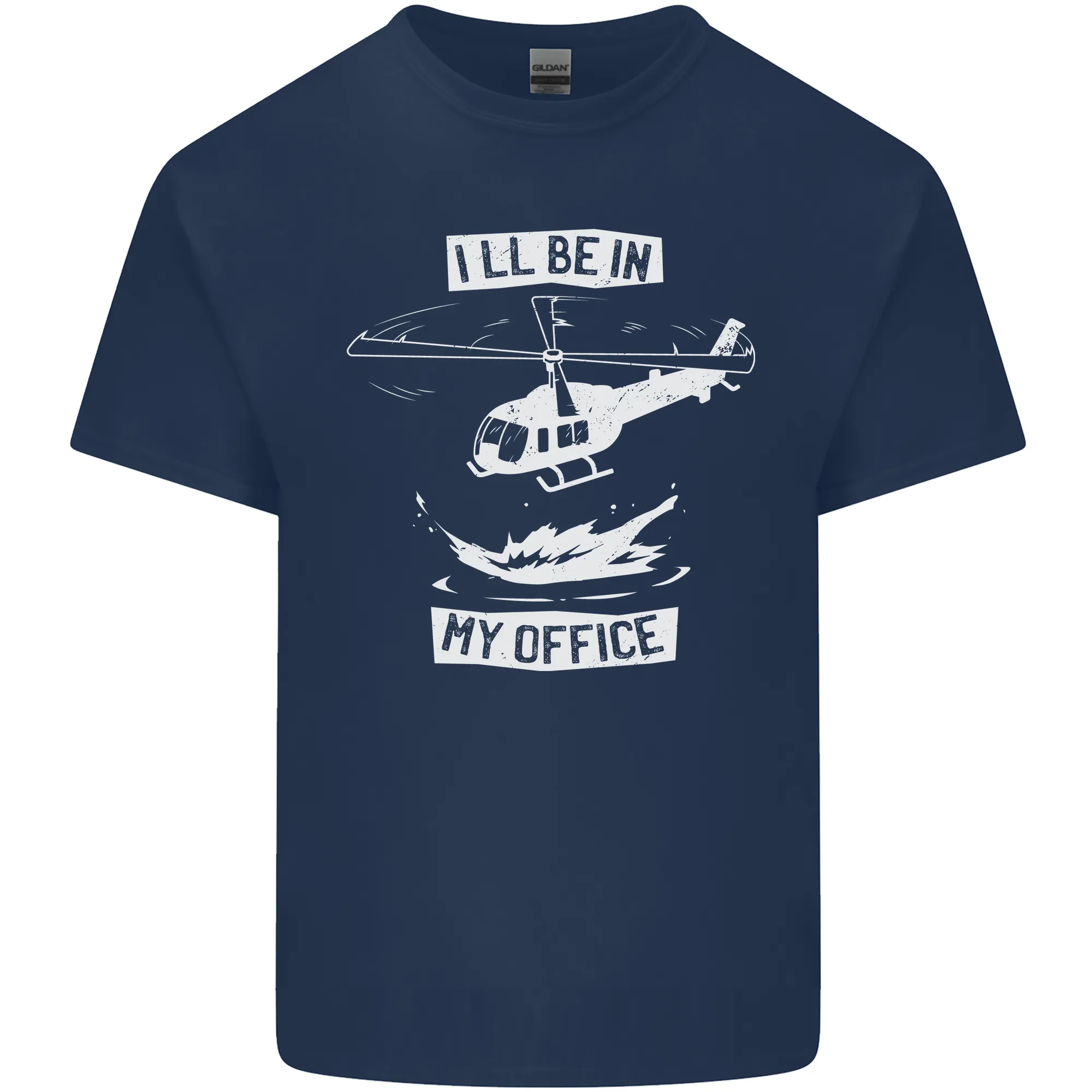 Helicopter Pilot Ill be in My Office Mens Light Cotton T-Shirt