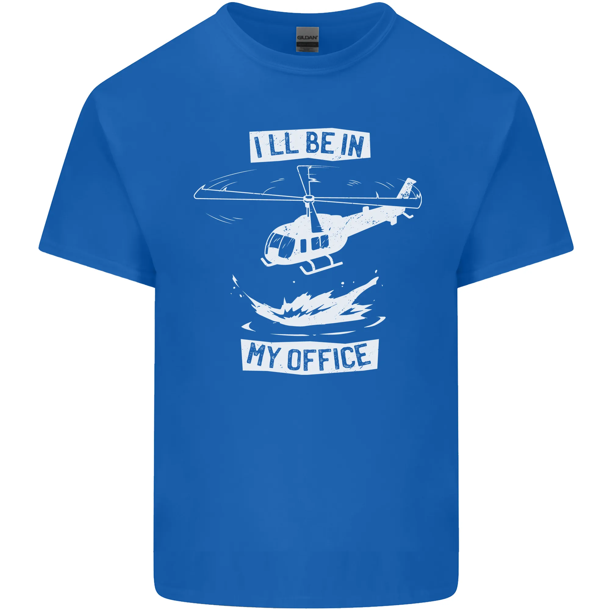 Helicopter Pilot Ill be in My Office Mens Light Cotton T-Shirt