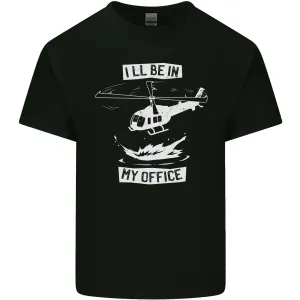 Helicopter Pilot Ill be in My Office Mens Light Cotton T-Shirt