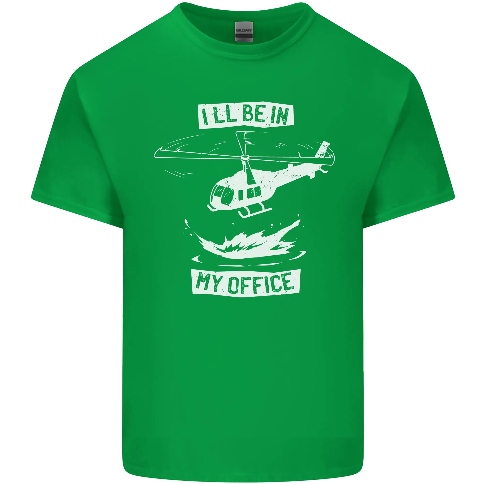 Helicopter Pilot Ill be in My Office Mens Light Cotton T-Shirt