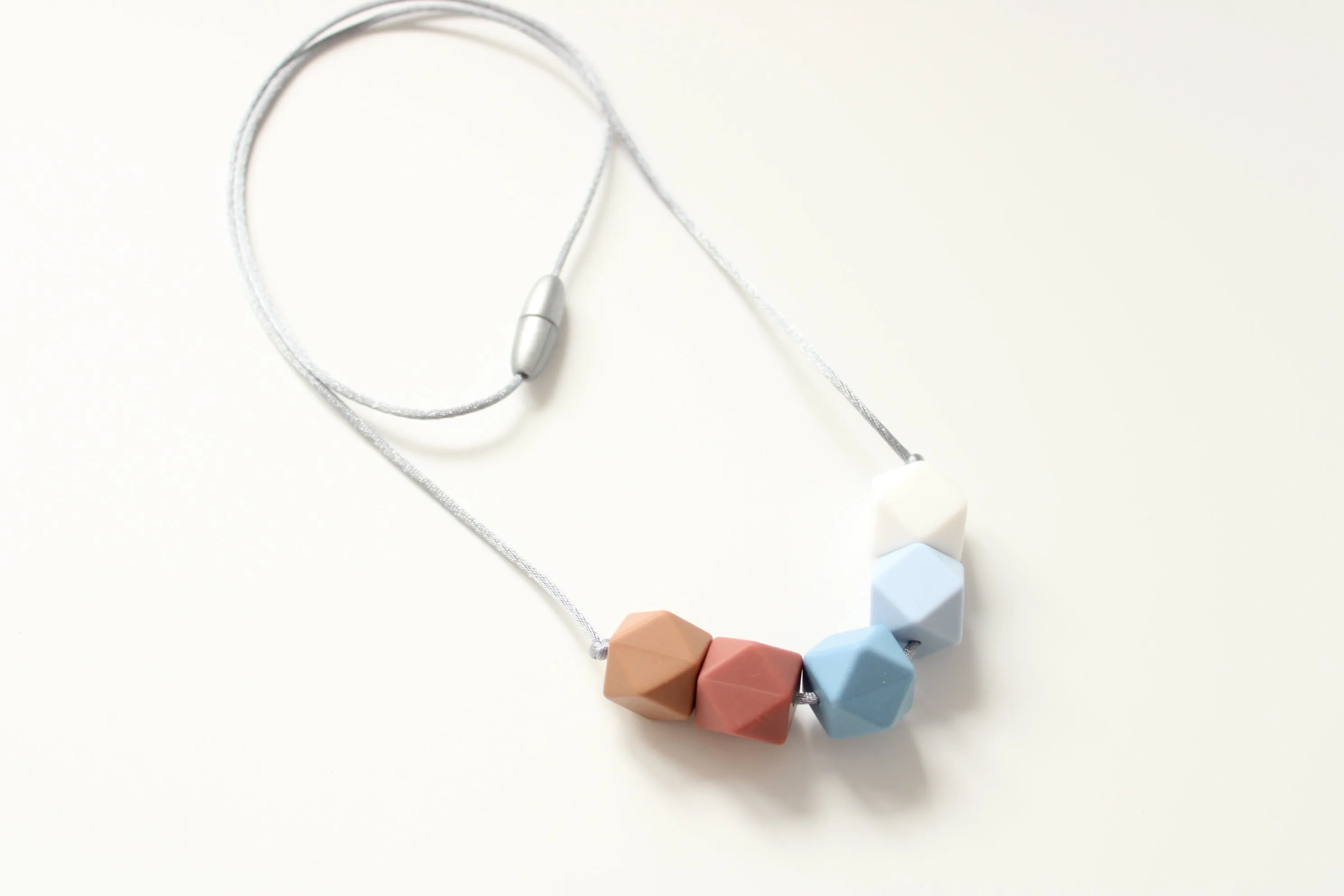 Hexagon Pastel Blue Necklace