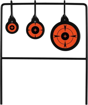 Highwild Triple Gong Spinner Target - Rated for .22 Rimfire Rifles and .22 Handguns - No Assembly Required