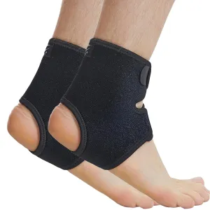 HiRui Ankle Support Brace Ankle Wraps for Men Women, Compression Ankle Brace Breathable Neoprene Sleeve Lightweight High-elastic Stabilizer for Running Sprains Arthritis (Medium (Pack of 2))