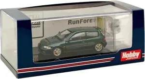 Hobby Japan1/64 EG6 Sir-S Diecast Model Car with Engine Display - Lausanne Green (P) | Collectible Series | HJ641017SG