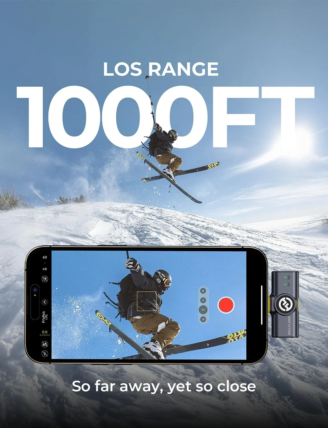 Hollyland Lark M2 Wireless Lavalier Microphone for Camera PC Laptop Phones, Mini Lapel Microphone Wireless, 48KHz 24Bit, 1000ft Range, Noise Cancellation, 30H Battery for Video Recording, Streaming
