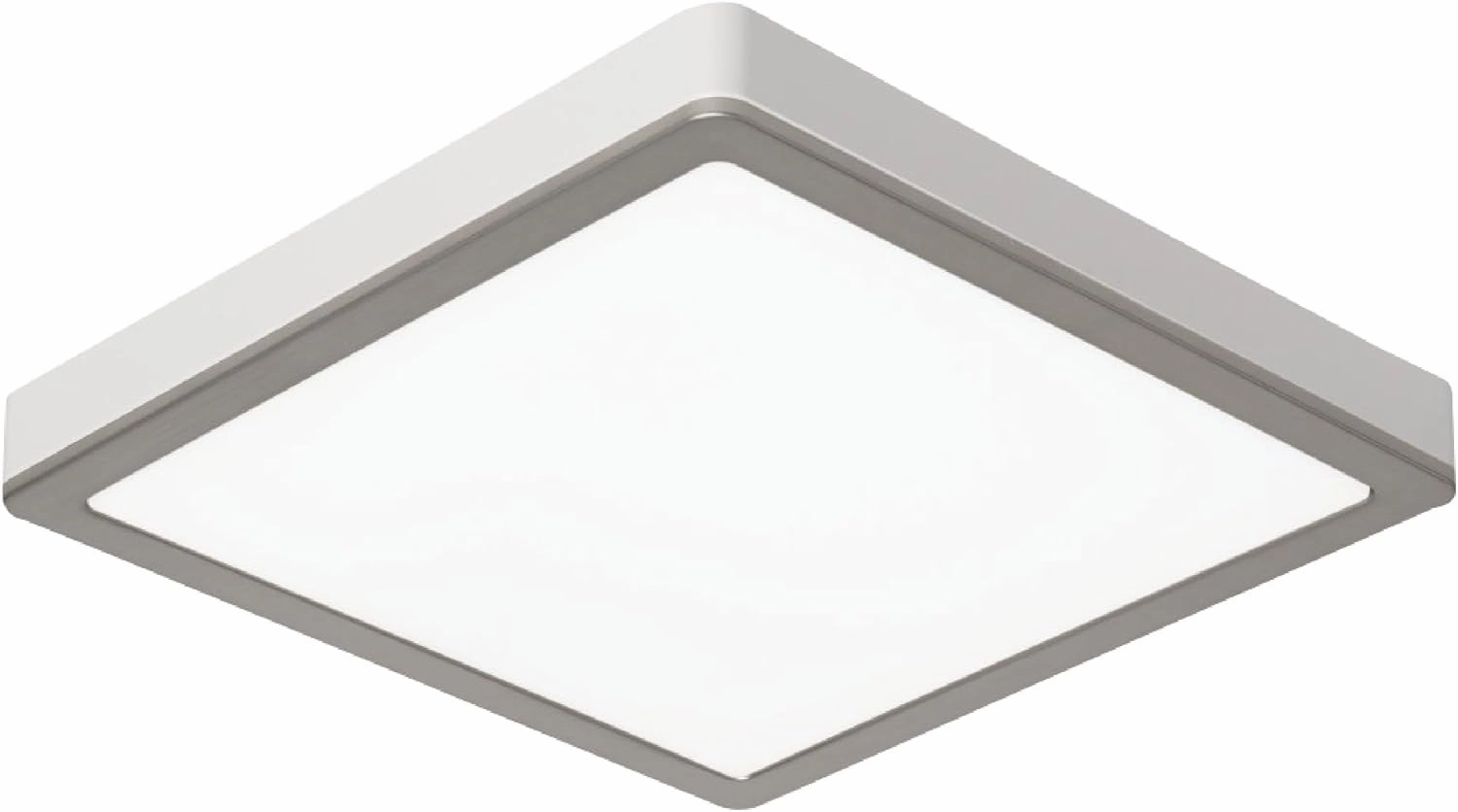 Homewerks 7105-12-BN Bathroom Fan with Light 100-CFM 2 Sones Square Ventilation Fan Dimmable LED Light and Magnetic Trim Ring Brushed Nickel