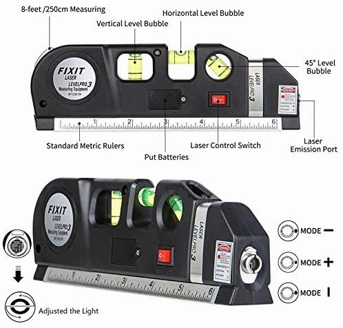 Homlly Multipurpose Laser Level Line Measuring Tape