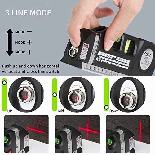 Homlly Multipurpose Laser Level Line Measuring Tape