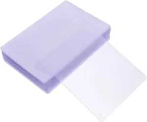 Homoyoyo 50pcs Transparent Photo Sleeves Hard Card Protectors for Postcards High Clarity Display Lightweight and Compact Storage Protect Against Wear and Tear