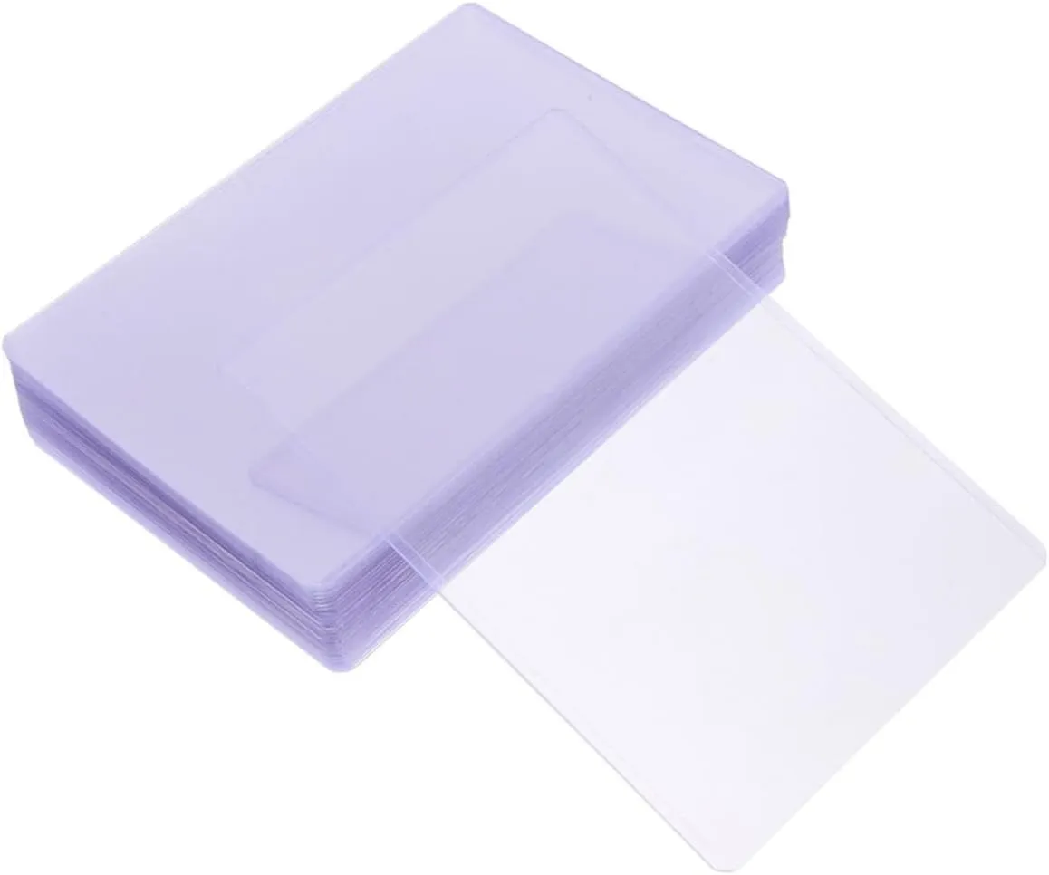 Homoyoyo 50pcs Transparent Photo Sleeves Hard Card Protectors for Postcards High Clarity Display Lightweight and Compact Storage Protect Against Wear and Tear