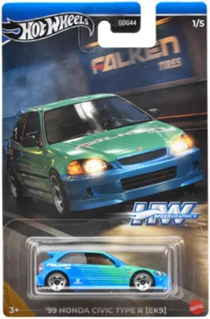 Hot Wheels 99 Honda Civic Type R EK9 Racing Livery, 1/5 1:64 Scale