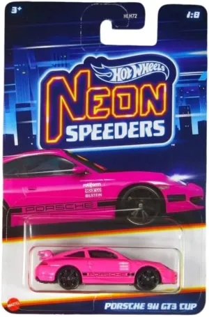 Hot Wheels Neon Speeders Porsche 911 GT3 Cup 1/8 Scale, Pink