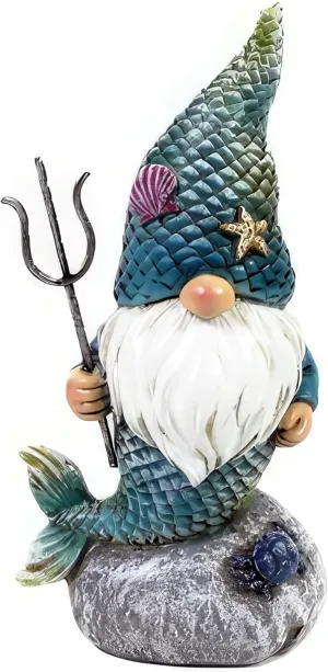 ICE ARMOR 4.5" H Merman with Trident Figurine Statue Sculpture Ornament Decoration Home/Room Decor Ideas for Housewarming, Holidays and Birthdays Great Collectible Addition