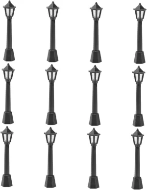 IMIKEYA 2sets 12pcs Street Light Model Simulation Light for Dollhouse Decor Plastic Craftsmanship Realistic Design for Miniature House Accessories 12pcs*2