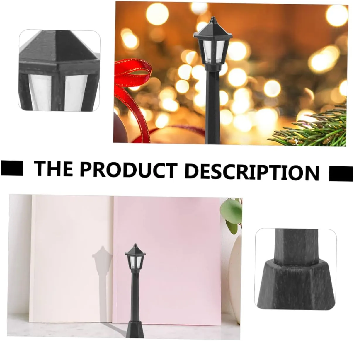 IMIKEYA 2sets 12pcs Street Light Model Simulation Light for Dollhouse Decor Plastic Craftsmanship Realistic Design for Miniature House Accessories 12pcs*2