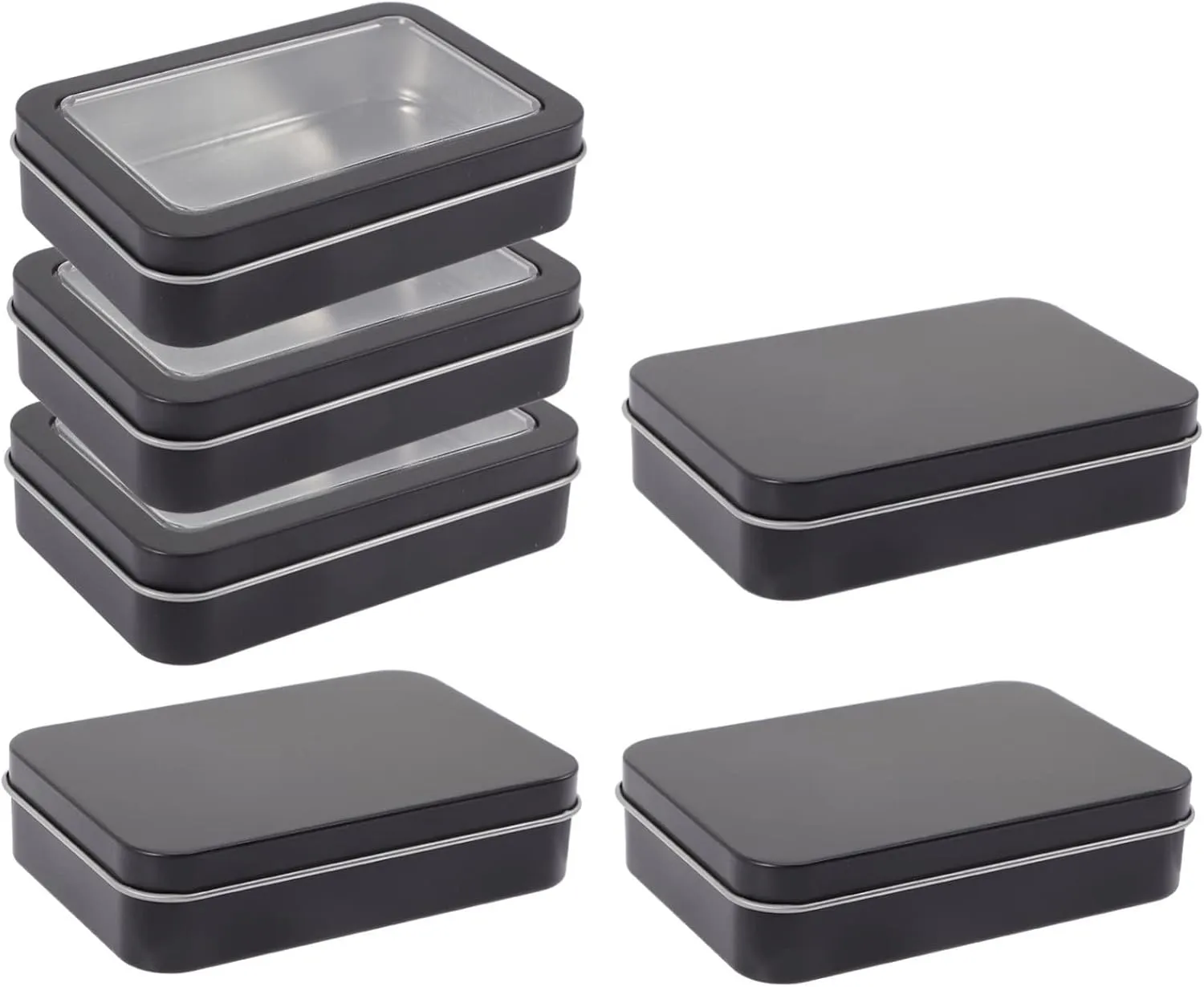 IMIKEYA 6pcs Box Tinplate Card Storage Box Elegant Organizer for Game Cards Compact Design for Easy Carrying Reliable Storage