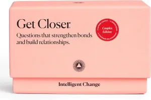 Intelligent Change Get Closer Conversation Cards for Couples, Intimacy Deck Card Game, Fun Date Night Ideas, 100 Icebreaker Couple Questions to Strengthen Bonds and Relationships