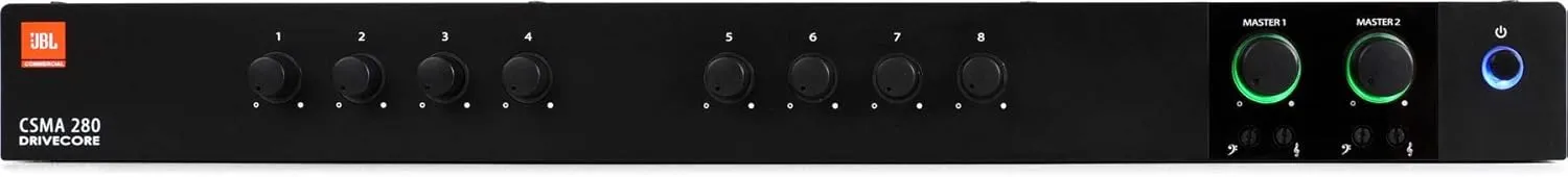 JBL Professional CSMA280 Commercial Series Two-Channel 80-Watt Powered Audio Mixer/Amplifier