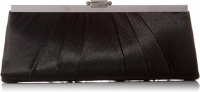 Jessica McClintock Blaire Women's Satin Frame Evening Clutch Bag Purse with Shoulder Chain Included