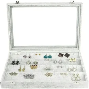 Jewelry Organizer Jewelry Box 10 Different Designs Clear Glass Lid Velvet Jewelry Organizer Box Jewelry Showcase for Watch Earrings Rings. Jewelry Case Jewelry Display Storage-1