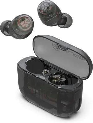 JLab Go Air Pop True Wireless Bluetooth Earbuds & Charging Case, Clear, Dual Connect, IPX4 Sweat Resistance, Bluetooth 5 Connection, 3 EQ Sound Settings Signature, Balanced, Bass Boost