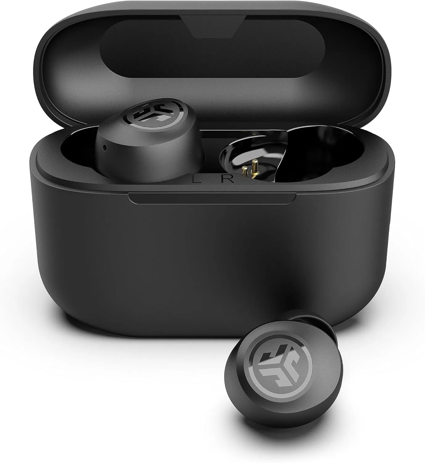 JLab Go Air Pop True Wireless Bluetooth Earbuds   Charging Case, Black, Dual Connect, IPX4 Sweat Resistance, Bluetooth 5.1 Connection, 3 EQ Sound Settings Signature, Balanced, Bass Boost