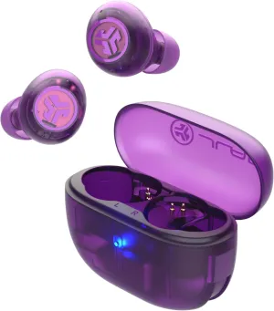 JLab Go Pop ANC True Wireless Earbuds & Charging Case, Transparent Purple, Active Noise Cancelling, 10mm Drivers, Dual Connect, Customize Your Sound with App, Be Aware Mode, Google Fast Pair