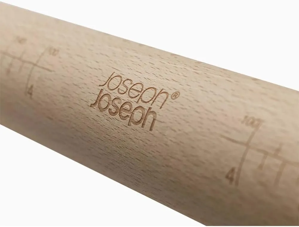 Joseph Joseph PrecisionPin Baking Adjustable Rolling Pin - Consistent and Even Dough Thickness for Perfect Baking Results, Multicolor, 16.54"